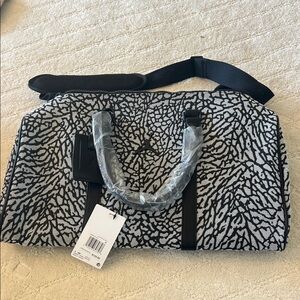 Black and Gray Patterned Jordan Duffel Bag